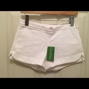 NWT! Lilly Pulitzer White Adie Shorts Size 00